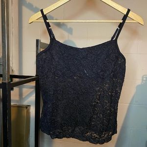 Bay Studio intimates Black Lace Cropped Tank
